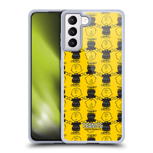 Peanuts Charlie Brown Patterns 2 Soft Gel Case for Samsung Galaxy S21+ 5G & MagSafe