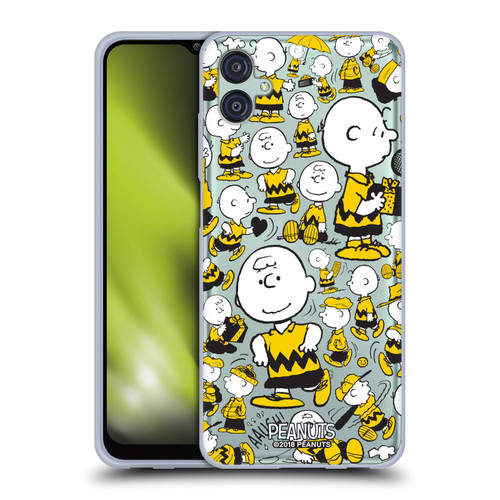 Peanuts Charlie Brown Patterns 3 Soft Gel Case for Samsung Galaxy M04 5G / A04e