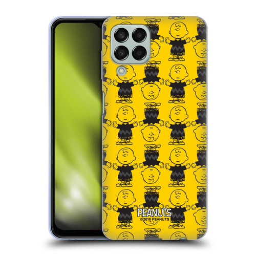 Peanuts Charlie Brown Patterns 2 Soft Gel Case for Samsung Galaxy M33 (2022)