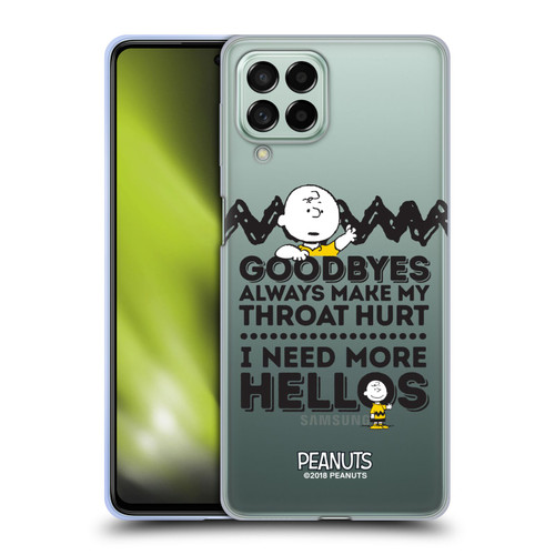 Peanuts Charlie Brown Hellos Soft Gel Case for Samsung Galaxy M53 (2022)