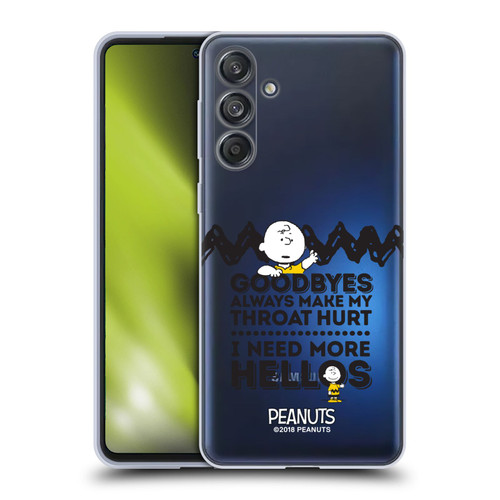 Peanuts Charlie Brown Hellos Soft Gel Case for Samsung Galaxy M55 5G