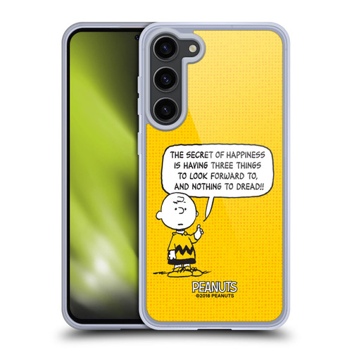 Peanuts Charlie Brown Happiness Soft Gel Case for Samsung Galaxy S23+ 5G & MagSafe