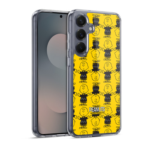 Peanuts Charlie Brown Patterns 2 Soft Gel Case for Samsung Galaxy S25 & MagSafe