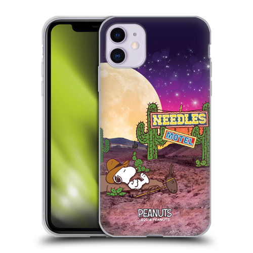 Peanuts Snoopy Space Cowboy Nebula Cactus Needles Soft Gel Case for Apple iPhone 11