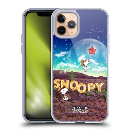 Peanuts Snoopy Space Cowboy Nebula Fly Balloon Soft Gel Case for Apple iPhone 11 Pro & MagSafe