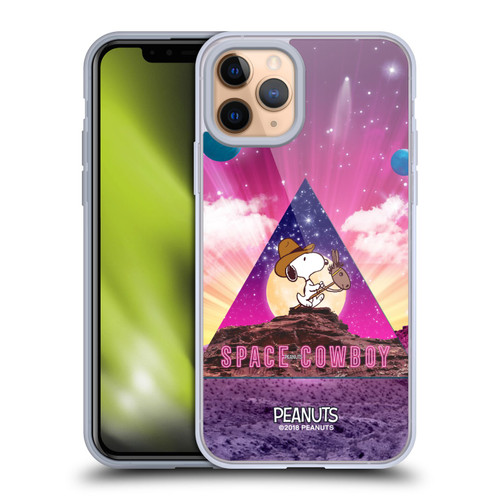 Peanuts Snoopy Space Cowboy Nebula Triangle Soft Gel Case for Apple iPhone 11 Pro & MagSafe