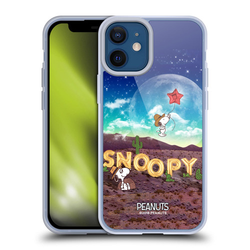 Peanuts Snoopy Space Cowboy Nebula Fly Balloon Soft Gel Case for Apple iPhone 12 Mini