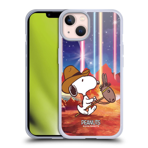 Peanuts Snoopy Space Cowboy Nebula Horse Riding Soft Gel Case for Apple iPhone 13 & MagSafe