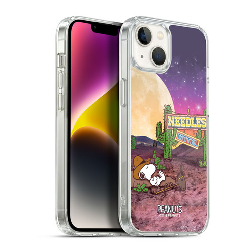 Peanuts Snoopy Space Cowboy Nebula Cactus Needles Soft Gel Case for Apple iPhone 14 Plus & MagSafe