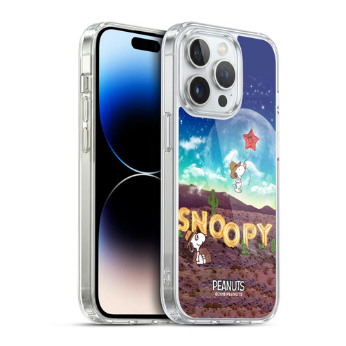 Peanuts Snoopy Space Cowboy Nebula Fly Balloon Soft Gel Case for Apple iPhone 14 Pro & MagSafe