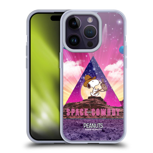 Peanuts Snoopy Space Cowboy Nebula Triangle Soft Gel Case for Apple iPhone 14 Pro & MagSafe