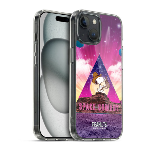 Peanuts Snoopy Space Cowboy Nebula Triangle Soft Gel Case for Apple iPhone 15 & MagSafe