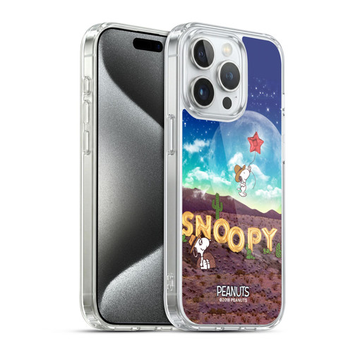Peanuts Snoopy Space Cowboy Nebula Fly Balloon Soft Gel Case for Apple iPhone 15 Pro & MagSafe