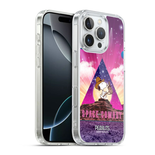 Peanuts Snoopy Space Cowboy Nebula Triangle Soft Gel Case for Apple iPhone 16 Pro & MagSafe