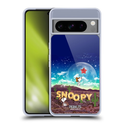 Peanuts Snoopy Space Cowboy Nebula Fly Balloon Soft Gel Case for Google Pixel 8 Pro