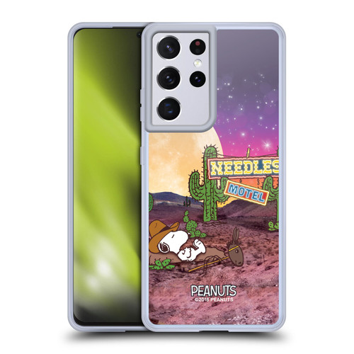 Peanuts Snoopy Space Cowboy Nebula Cactus Needles Soft Gel Case for Samsung Galaxy S21 Ultra 5G & MagSafe
