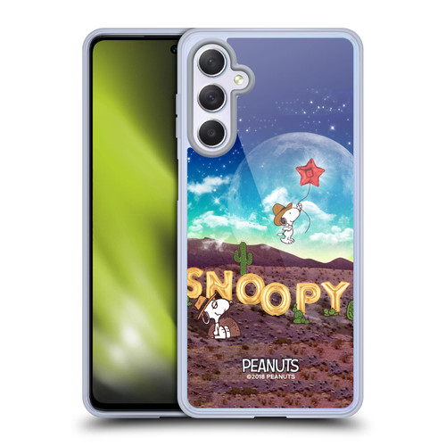 Peanuts Snoopy Space Cowboy Nebula Fly Balloon Soft Gel Case for Samsung Galaxy M54 5G