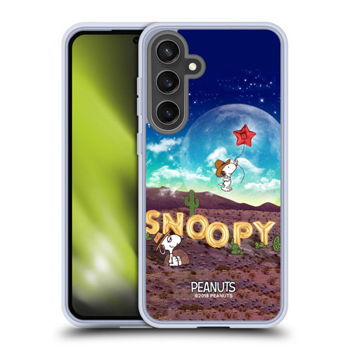 Peanuts Snoopy Space Cowboy Nebula Fly Balloon Soft Gel Case for Samsung Galaxy S24 FE & MagSafe