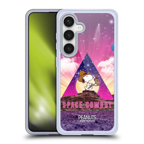 Peanuts Snoopy Space Cowboy Nebula Triangle Soft Gel Case for Samsung Galaxy S24 5G & MagSafe
