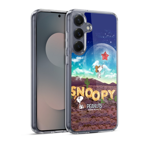 Peanuts Snoopy Space Cowboy Nebula Fly Balloon Soft Gel Case for Samsung Galaxy S25 & MagSafe