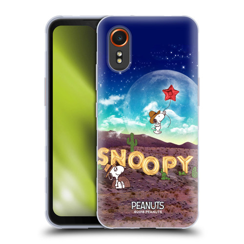 Peanuts Snoopy Space Cowboy Nebula Fly Balloon Soft Gel Case for Samsung Galaxy Xcover7 5G