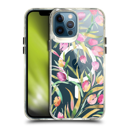 Ninola 2025-26 Collection Fresh Spring Floral Tulips SHOCKPROOF BUMPER CASE COMPATIBLE WITH Apple iPhone 12 Pro Max & MAGSAFE