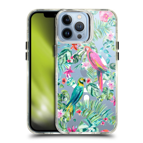 Ninola 2025-26 Collection Floral Tropical Parrots SHOCKPROOF BUMPER CASE COMPATIBLE WITH Apple iPhone 13 Pro Max & MAGSAFE