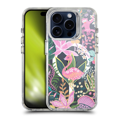 Ninola 2025-26 Collection Summer Vibe Jungle Green SHOCKPROOF BUMPER CASE COMPATIBLE WITH Apple iPhone 15 Pro & MAGSAFE