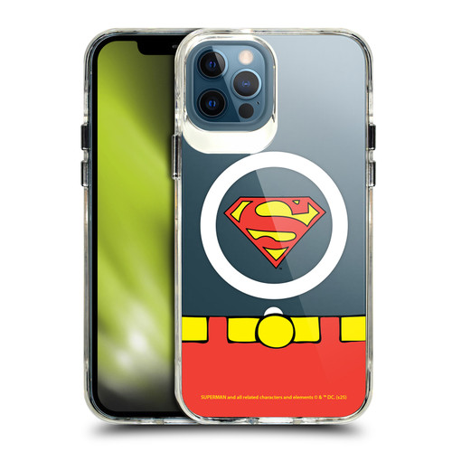 Superman DC Comics Logos and Comics Costume SHOCKPROOF BUMPER CASE COMPATIBLE WITH Apple iPhone 12 / iPhone 12 Pro & MAGSAFE