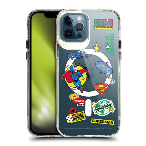 Superman DC Comics Logos and Comics Icons SHOCKPROOF BUMPER CASE COMPATIBLE WITH Apple iPhone 12 / iPhone 12 Pro & MAGSAFE