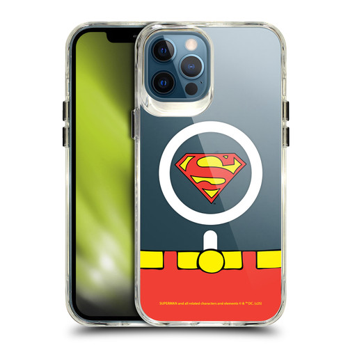 Superman DC Comics Logos and Comics Costume SHOCKPROOF BUMPER CASE COMPATIBLE WITH Apple iPhone 12 Pro Max & MAGSAFE