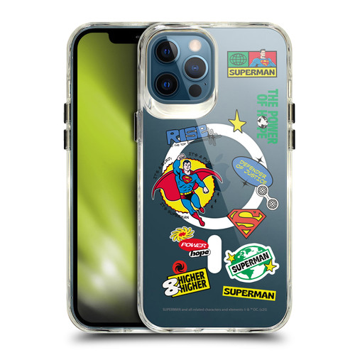 Superman DC Comics Logos and Comics Icons SHOCKPROOF BUMPER CASE COMPATIBLE WITH Apple iPhone 12 Pro Max & MAGSAFE