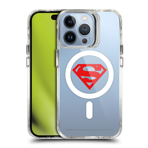Superman DC Comics Logos and Comics Red Logo SHOCKPROOF BUMPER CASE COMPATIBLE WITH Apple iPhone 13 Pro & MAGSAFE