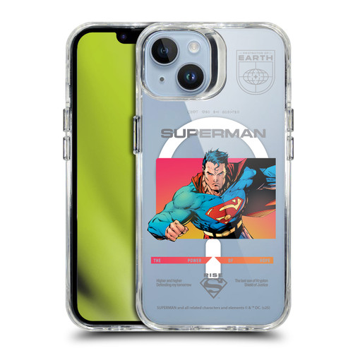 Superman DC Comics Logos and Comics Gradient SHOCKPROOF BUMPER CASE COMPATIBLE WITH Apple iPhone 14 & MAGSAFE
