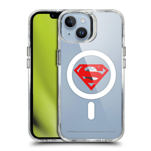 Superman DC Comics Logos and Comics Red Logo SHOCKPROOF BUMPER CASE COMPATIBLE WITH Apple iPhone 14 & MAGSAFE