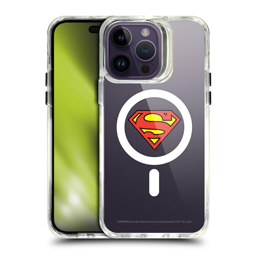 Superman DC Comics Logos and Comics Classic SHOCKPROOF BUMPER CASE COMPATIBLE WITH Apple iPhone 14 Pro Max & MAGSAFE