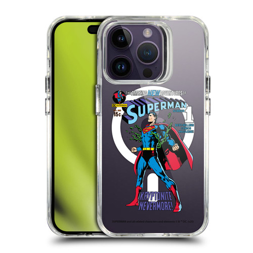 Superman DC Comics Logos and Comics Unchained SHOCKPROOF BUMPER CASE COMPATIBLE WITH Apple iPhone 14 Pro & MAGSAFE