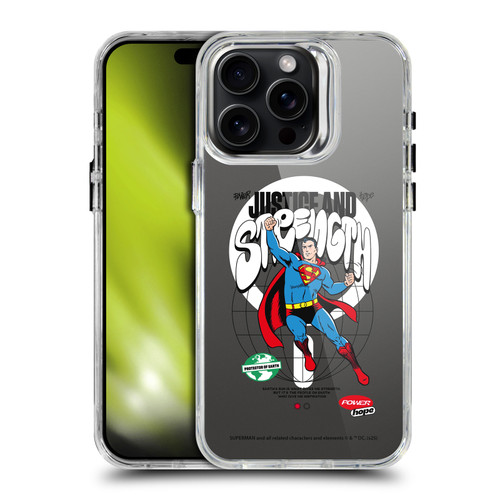 Superman DC Comics Logos and Comics Character Art SHOCKPROOF BUMPER CASE COMPATIBLE WITH Apple iPhone 15 Pro Max & MAGSAFE