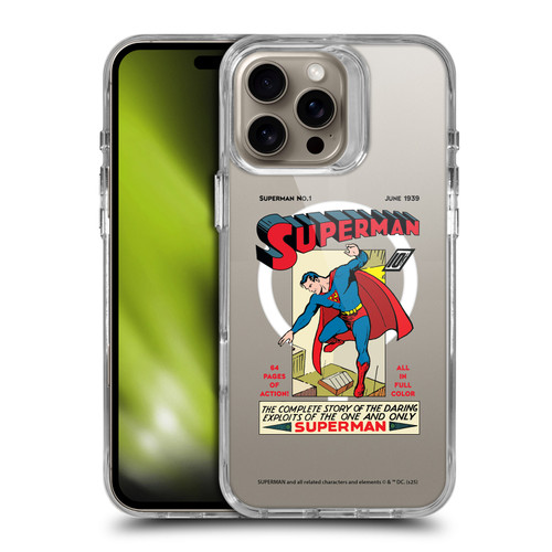 Superman DC Comics Logos and Comics Famous SHOCKPROOF BUMPER CASE COMPATIBLE WITH Apple iPhone 16 Pro Max & MAGSAFE