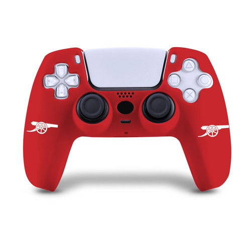 Arsenal FC Cannon Logo White RED SILICONE GAME CONTROLLER SKIN CASE FOR Sony PS5 Sony DualSense Controller