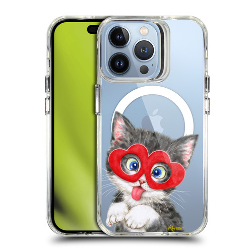 Kayomi Harai Animals Silly Kitten SHOCKPROOF BUMPER CASE COMPATIBLE WITH Apple iPhone 13 Pro & MAGSAFE