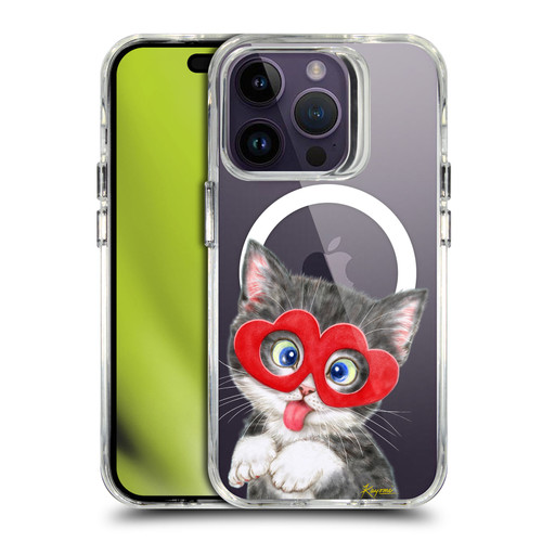 Kayomi Harai Animals Silly Kitten SHOCKPROOF BUMPER CASE COMPATIBLE WITH Apple iPhone 14 Pro & MAGSAFE