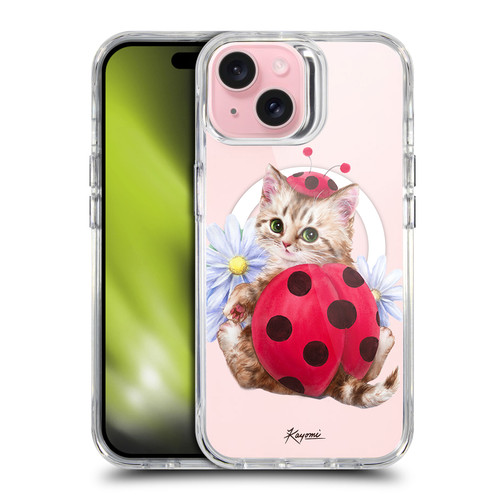 Kayomi Harai Animals Ladybug Cat SHOCKPROOF BUMPER CASE COMPATIBLE WITH Apple iPhone 15 & MAGSAFE