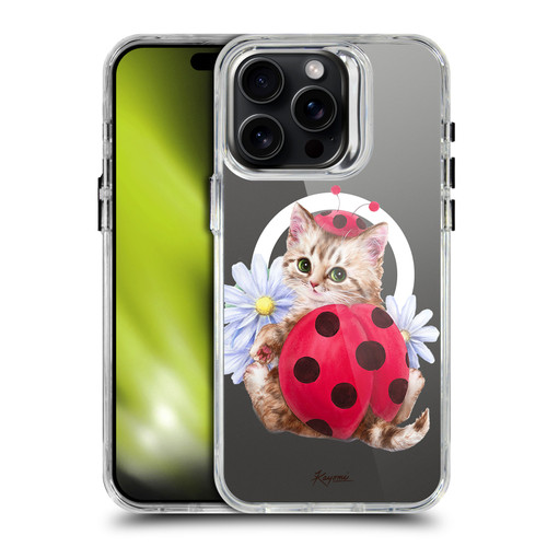 Kayomi Harai Animals Ladybug Cat SHOCKPROOF BUMPER CASE COMPATIBLE WITH Apple iPhone 15 Pro Max & MAGSAFE