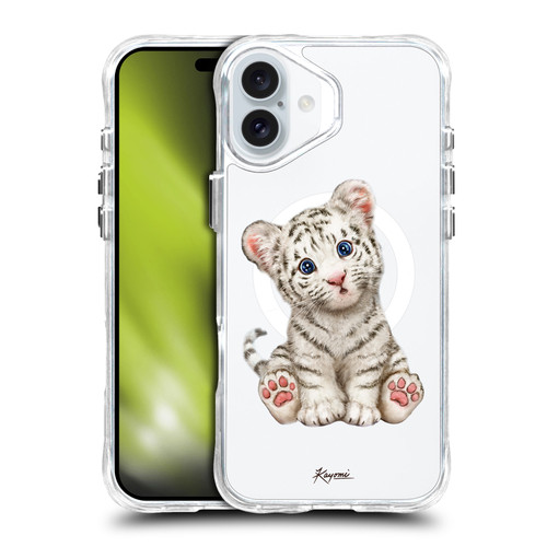 Kayomi Harai Animals Baby White Tiger SHOCKPROOF BUMPER CASE COMPATIBLE WITH Apple iPhone 16 Plus & MAGSAFE