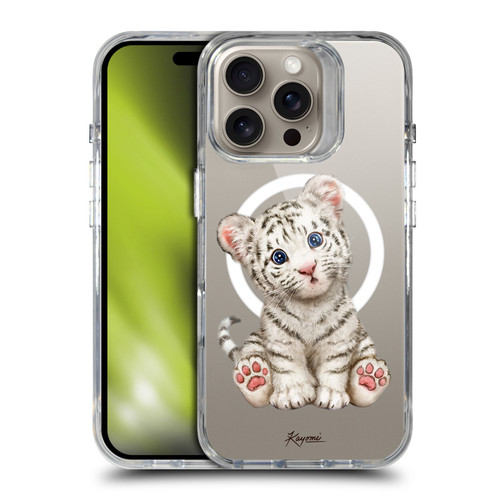 Kayomi Harai Animals Baby White Tiger SHOCKPROOF BUMPER CASE COMPATIBLE WITH Apple iPhone 16 Pro & MAGSAFE