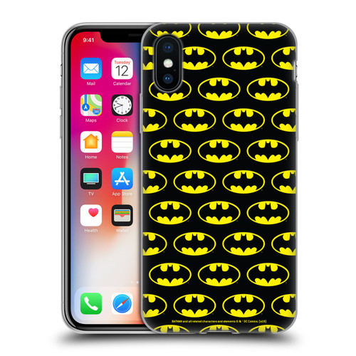 Batman DC Comics Logos Patterns Soft Gel Case for Apple iPhone X / iPhone XS & MagSafe