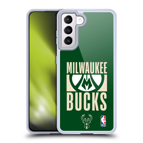 NBA Milwaukee Bucks Typography Soft Gel Case for Samsung Galaxy S21 5G & MagSafe