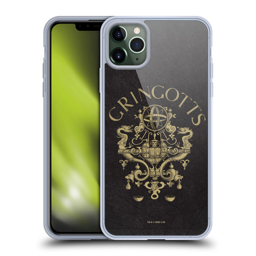 Harry Potter Sorcerer's Stone I Gringotts Crest Soft Gel Case for Apple iPhone 11 Pro Max & MagSafe