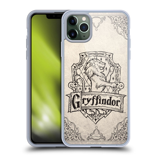 Harry Potter Sorcerer's Stone I Gryffindor Parchment Soft Gel Case for Apple iPhone 11 Pro Max & MagSafe